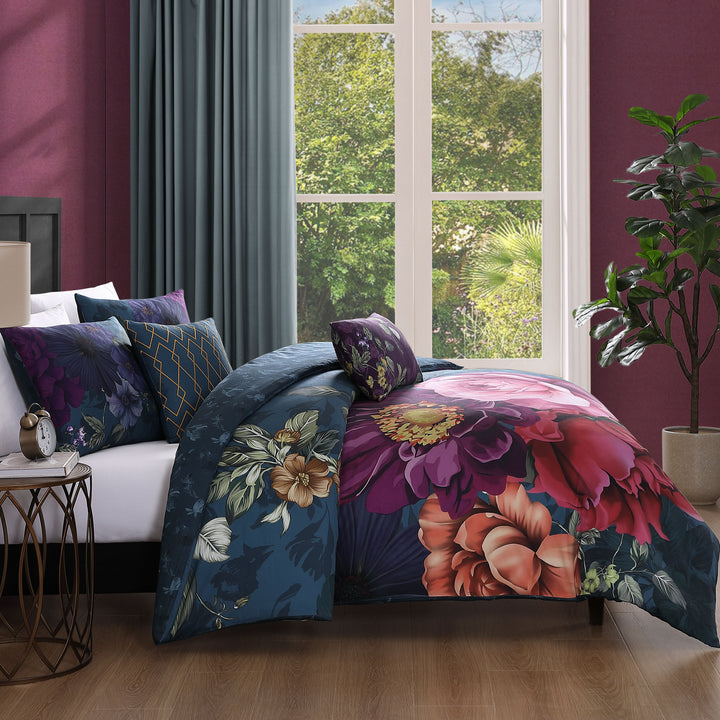 Bebejan Vibrant Flora 5 Piece Reversible Comforter Set Comforter Sets By Bebejan®