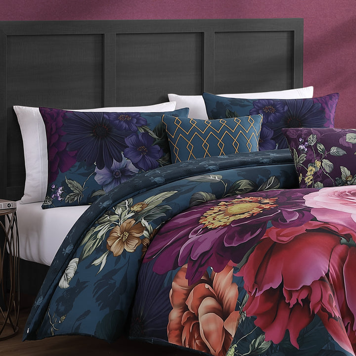 Bebejan Vibrant Flora 5 Piece Reversible Comforter Set Comforter Sets By Bebejan®