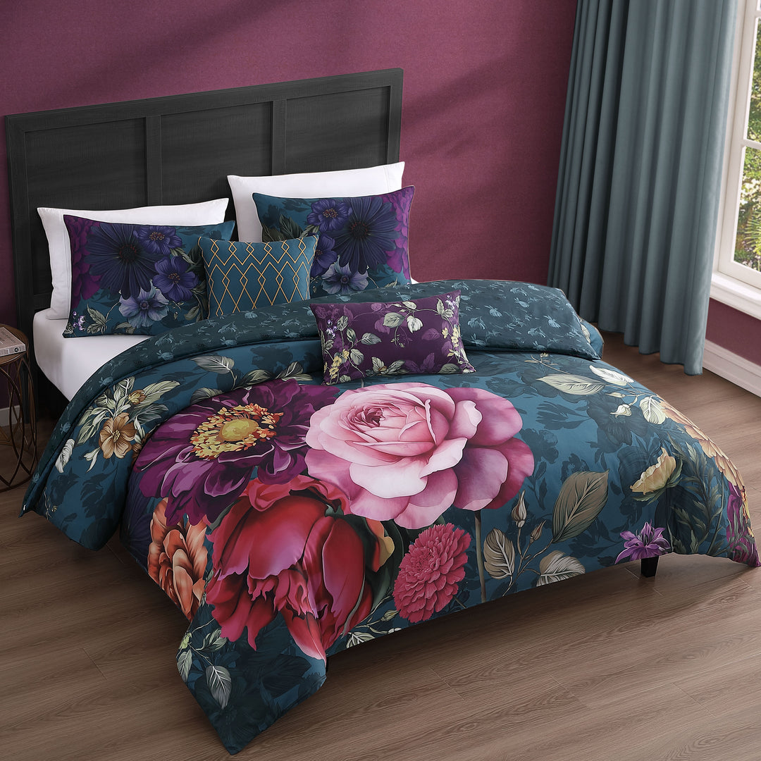 Bebejan Vibrant Flora 5 Piece Reversible Comforter Set Comforter Sets By Bebejan®
