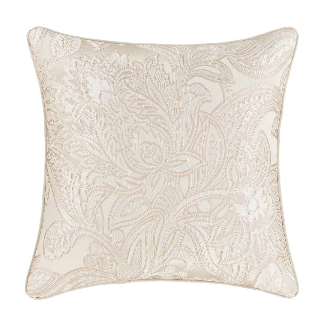 Villanova Alabaster Square Decorative Throw Pillow 20" x 20" Throw Pillows By J. Queen New York