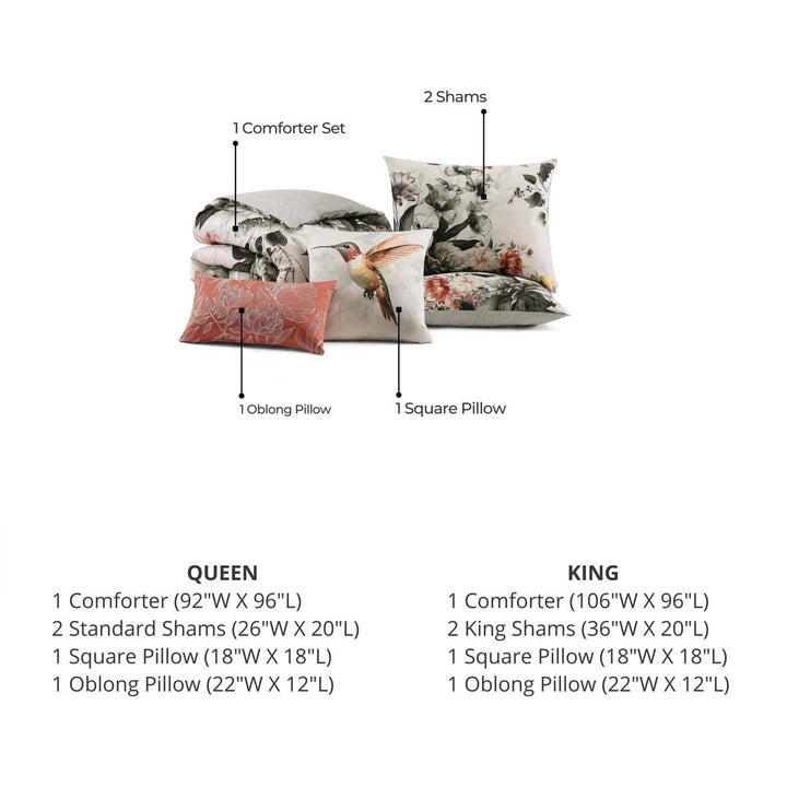 Bebejan Vintage Bloom 5 Piece Reversible Comforter Set Comforter Sets By Bebejan®