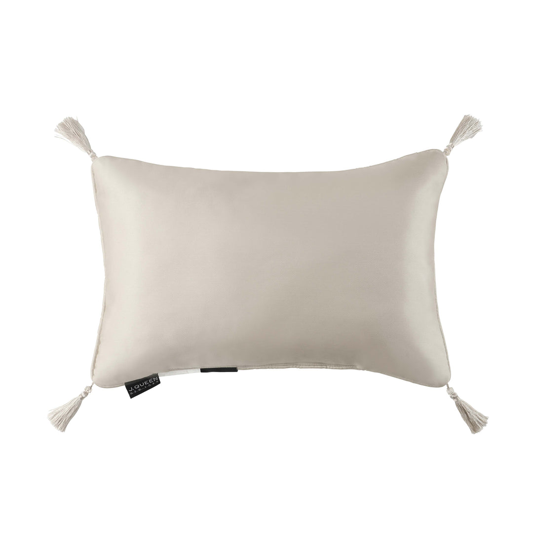 Viola Ivory Boudoir Decorative Throw Pillow 21" x 14" Throw Pillows By J. Queen New York