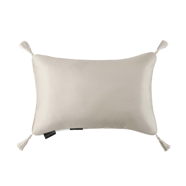 Viola Ivory Boudoir Decorative Throw Pillow 21" x 14" Throw Pillows By J. Queen New York