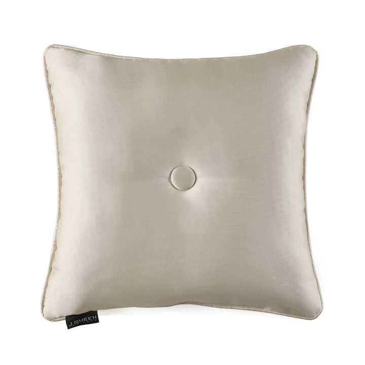 Viola Ivory Square Decorative Throw Pillow 18" x 18" Throw Pillows By J. Queen New York