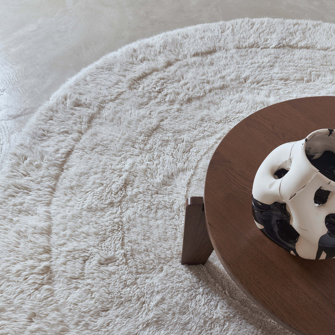 Sheep of the World Arctic White Circle Woolable Rug Rug By Lorena Canals