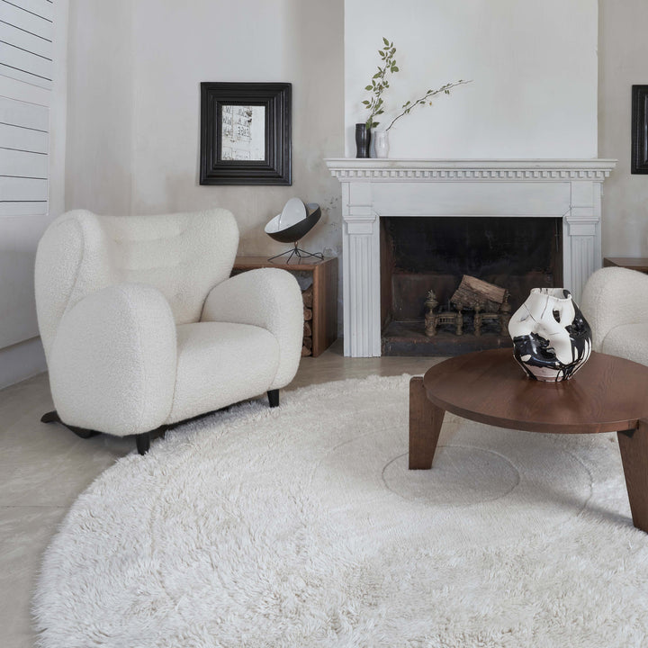 Sheep of the World Arctic White Circle Woolable Rug Rug By Lorena Canals