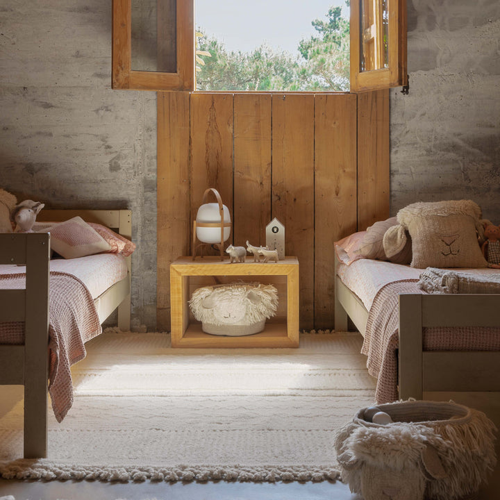 Pink Nose Sheep White Woolable Rug Rug By Lorena Canals