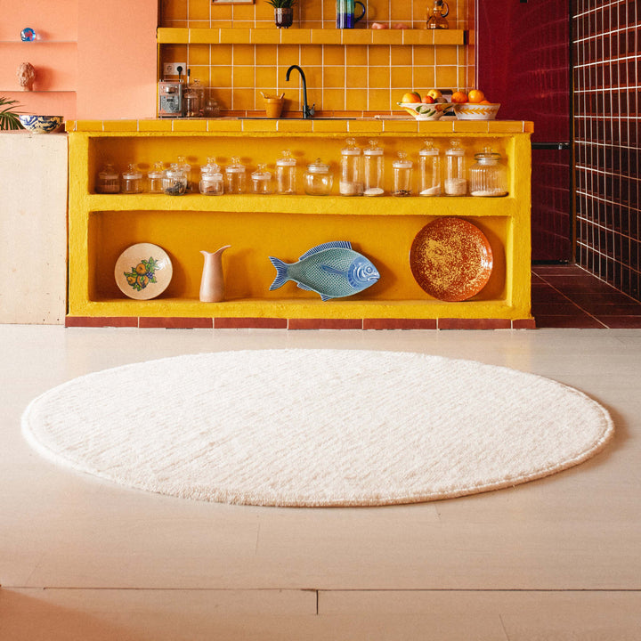 Silhouettes Natural Woolable Rround Rug Rug By Lorena Canals