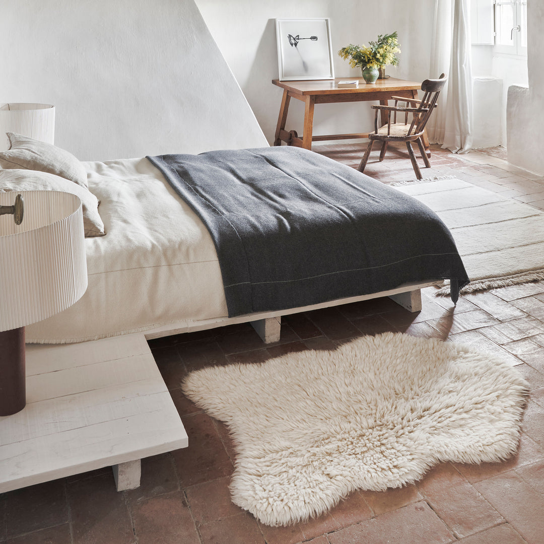 Sheep of the World White Wooly Woolable Rug Rug By Lorena Canals