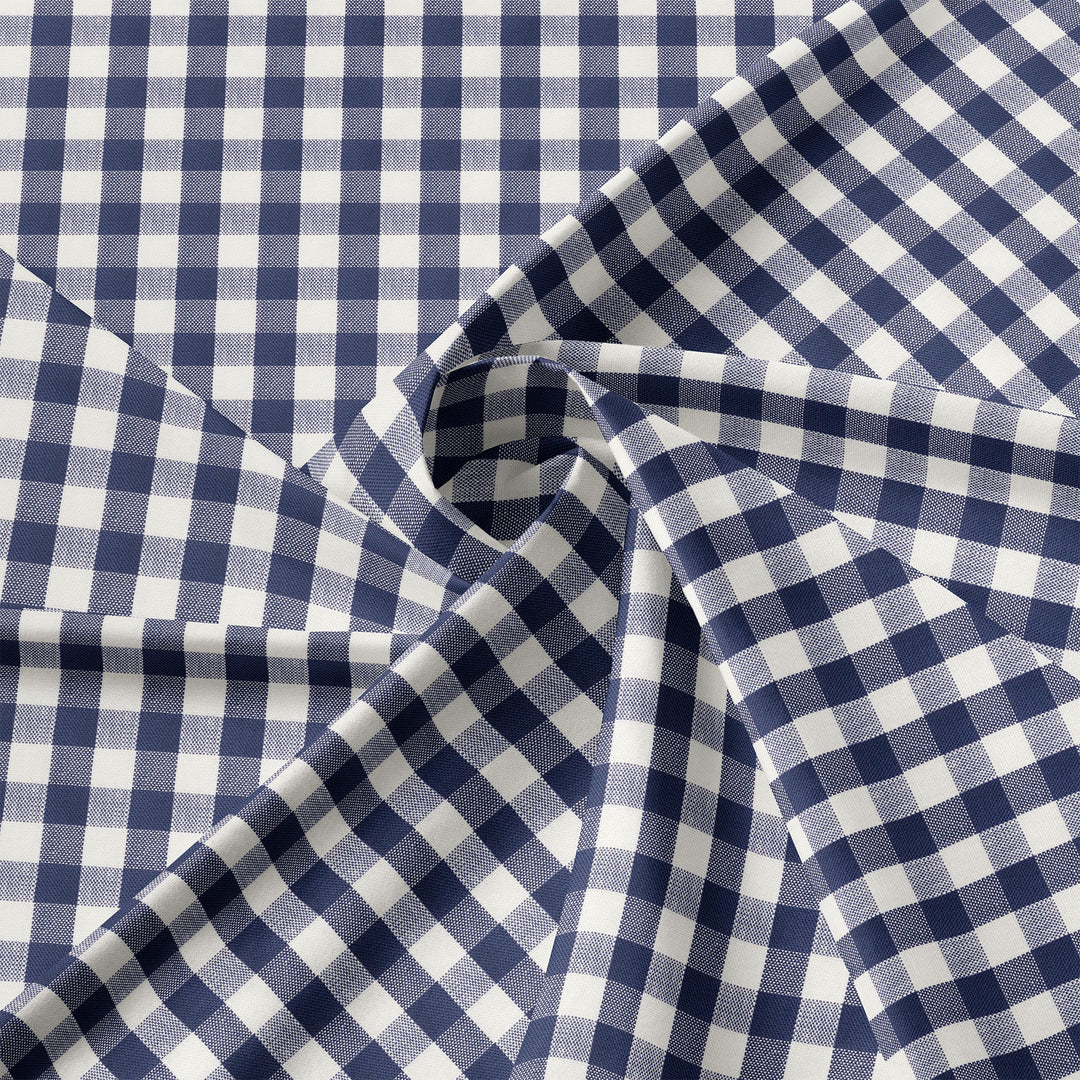 Walker Check Reverse to Stripe Indigo/Ivory 8 Piece Duvet Cover Set Duvet Covers By Colcha Linens