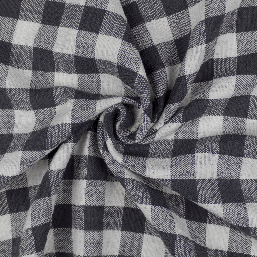 Walker Check Reverse to Stripe Iron/Ivory 8 Piece Comforter Set Comforter Sets By Colcha Linens