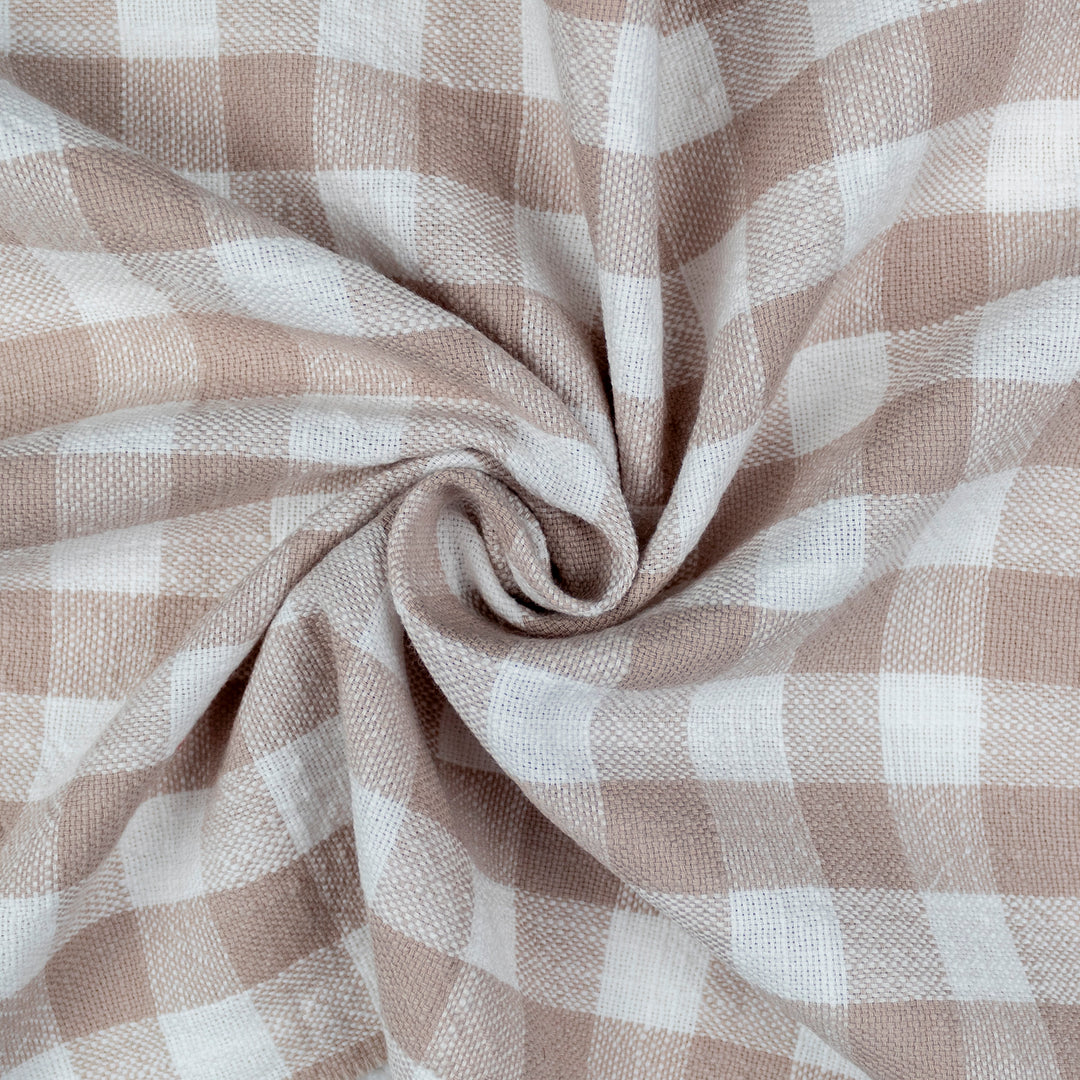 Walker Check Reverse to Stripe Natural/Ivory 8 Piece Comforter Set Comforter Sets By Colcha Linens