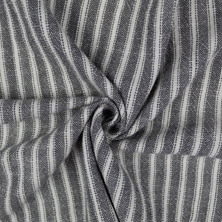 Walker Tic Stripe Reverse to Check Iron/Ivory 8 Piece Coverlet Set Coverlet By Colcha Linens