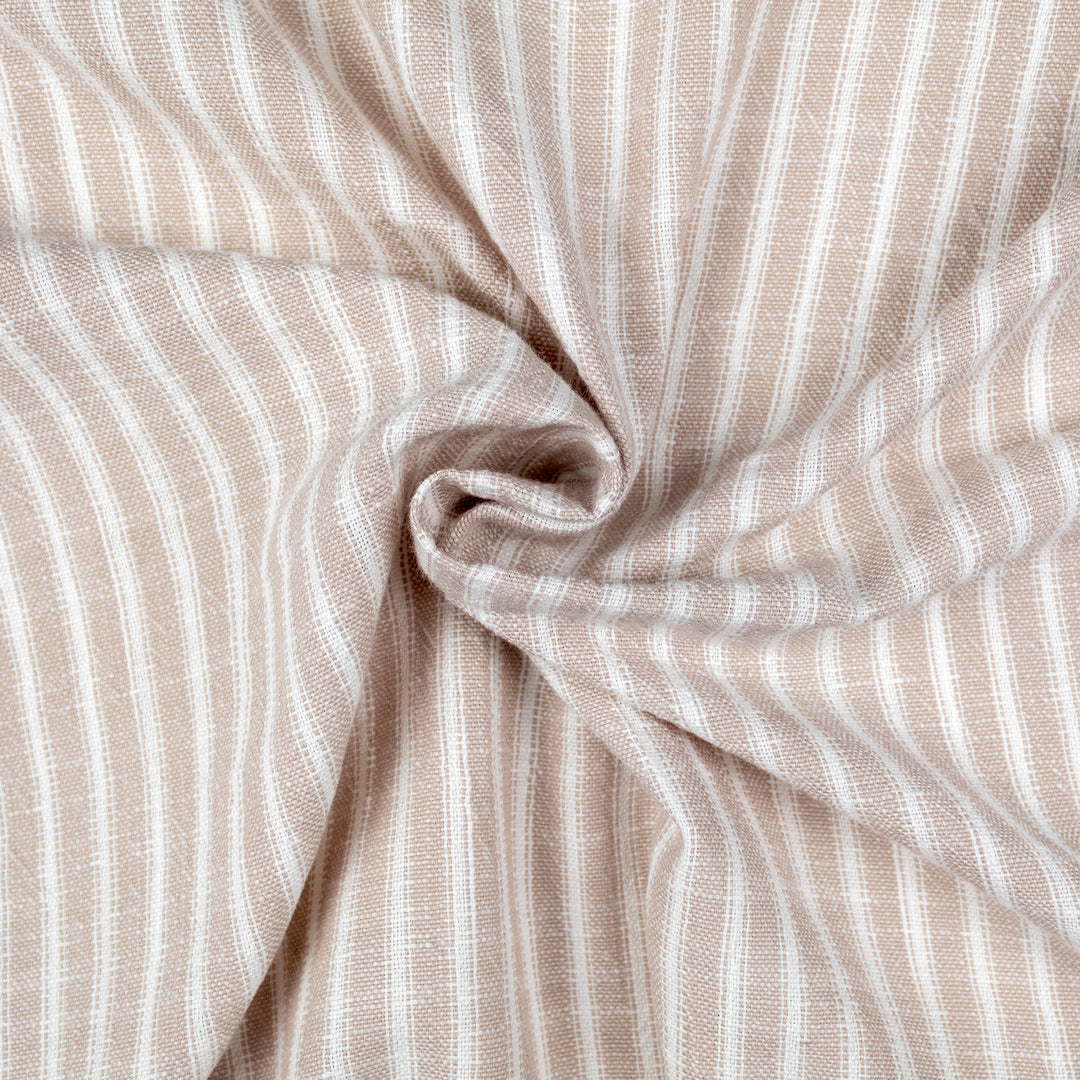 Walker Tic Stripe Reverse to Check Natural/Ivory 8 Piece Duvet Cover Set Duvet Covers By Colcha Linens