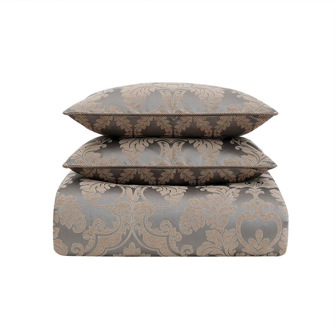 Walton Charcoal/Bronze 3 Piece Comforter Set Comforter Sets By Waterford