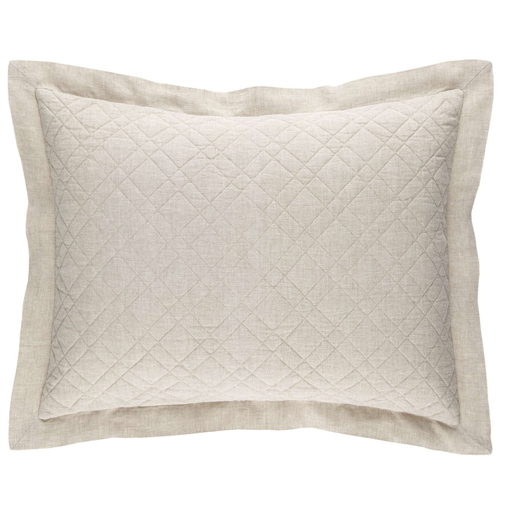 Washed Linen Quilted Sham Sham By Annie Selke