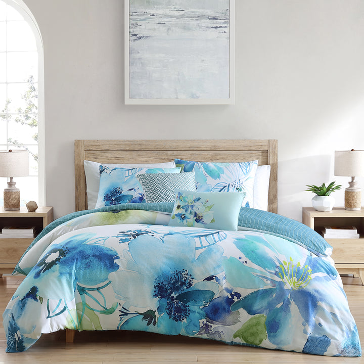 Bebejan Watercolor Blue 5 Piece Reversible Comforter Set Comforter Sets By Bebejan®