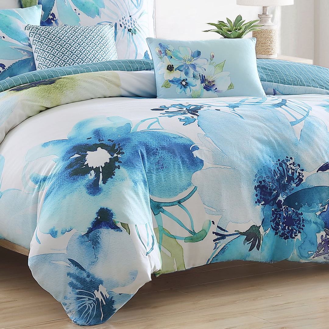 Bebejan Watercolor Blue 5 Piece Reversible Comforter Set Comforter Sets By Bebejan®