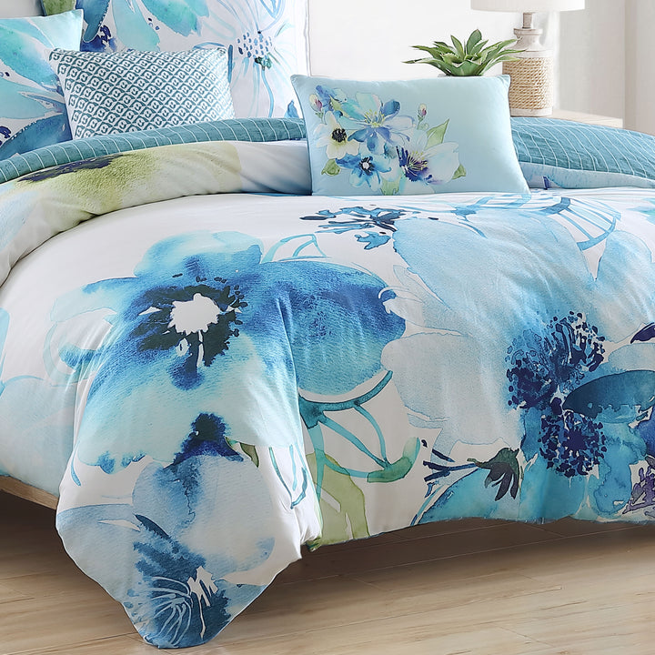 Bebejan Watercolor Blue 5 Piece Reversible Comforter Set Comforter Sets By Bebejan®