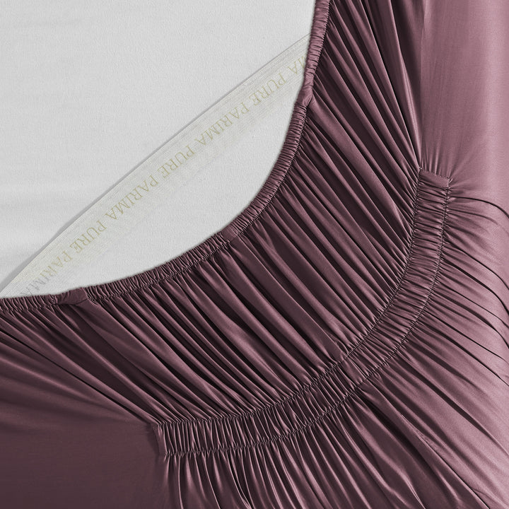 pure parima sateen fitted sheet raisin
