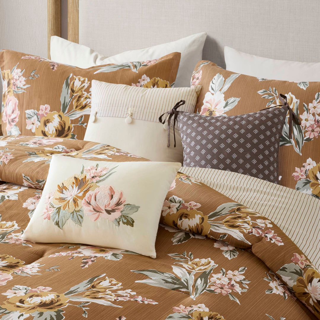 Salara Terracotta 7 Piece Comforter Set Comforter Sets By JLA HOME/Olliix (E & E Co., Ltd)