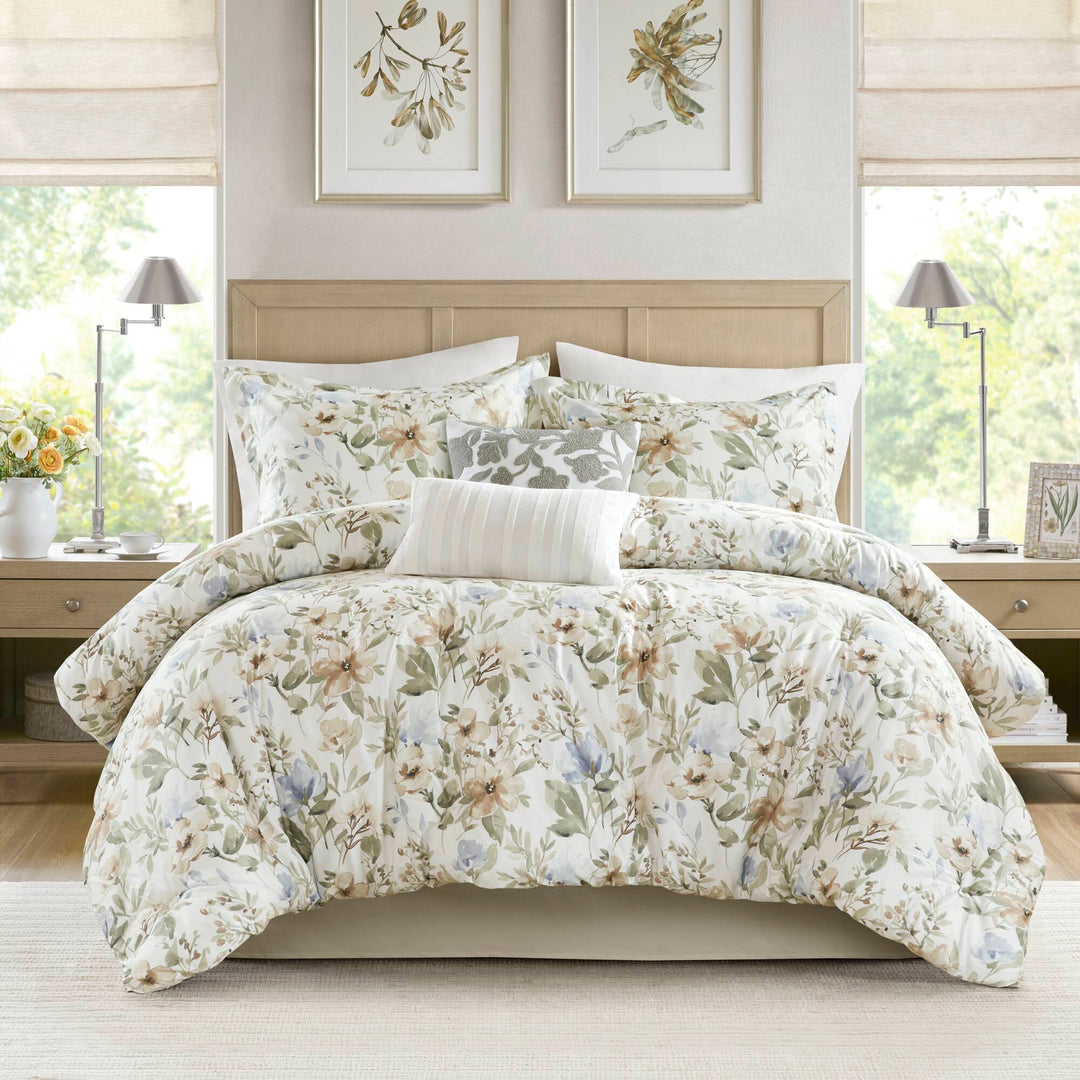Herbal Multi 6 Piece Comforter Set Comforter Sets By JLA HOME/Olliix (E & E Co., Ltd)