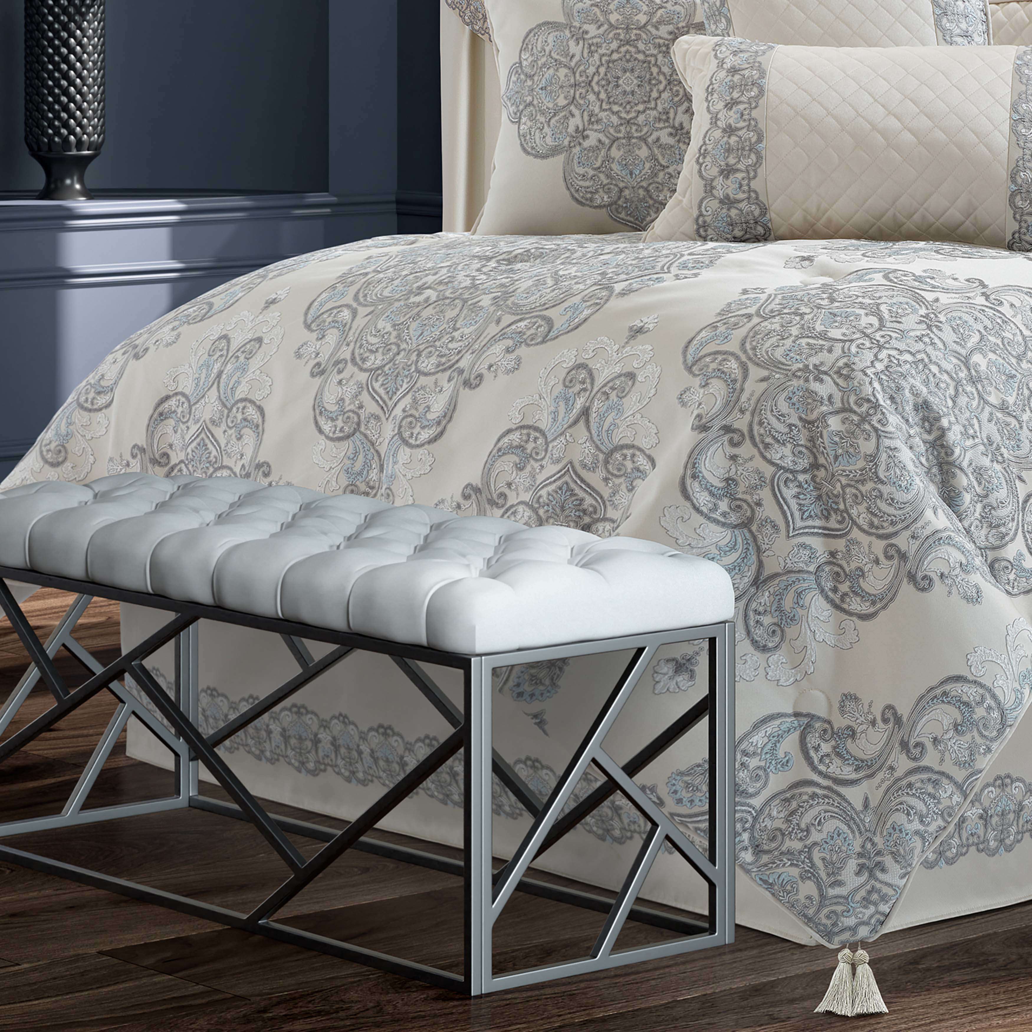 Adagio Sterling 4-Piece Comforter Set By J Queen – Latest Bedding