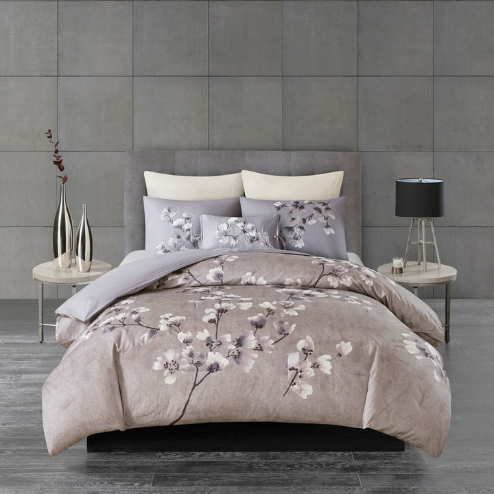 Sakura Blossom Lilac 3 Piece Comforter Set Comforter Sets By JLA HOME/Olliix (E & E Co., Ltd)