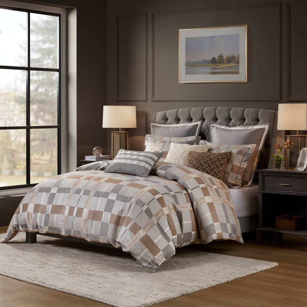 Prescott Taupe 9 Piece Comforter Set Comforter Sets By JLA HOME/Olliix (E & E Co., Ltd)