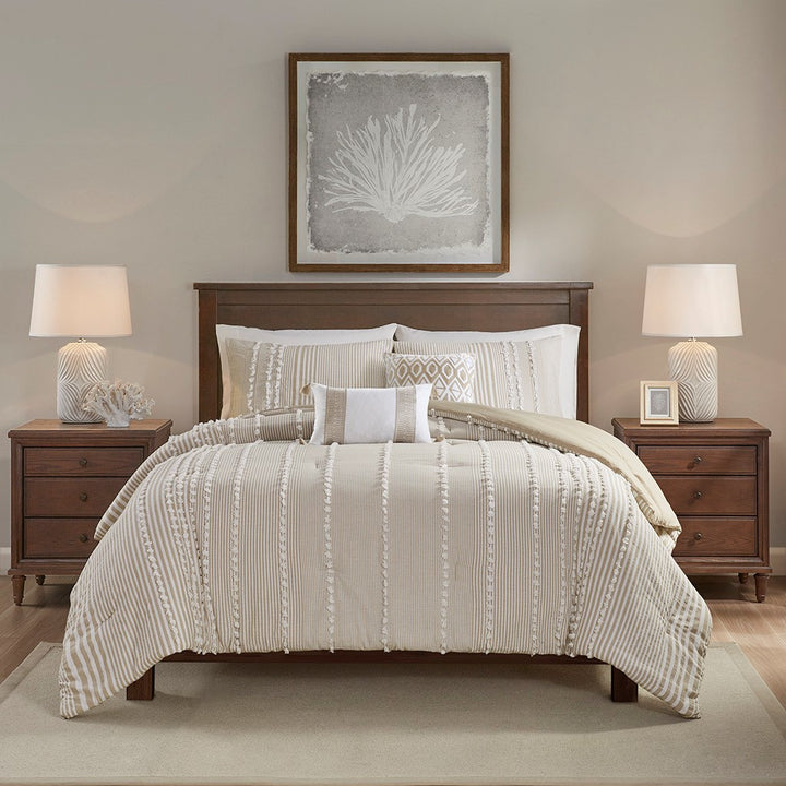 Briar Taupe 3 Piece Comforter Set Comforter Sets By JLA HOME/Olliix (E & E Co., Ltd)