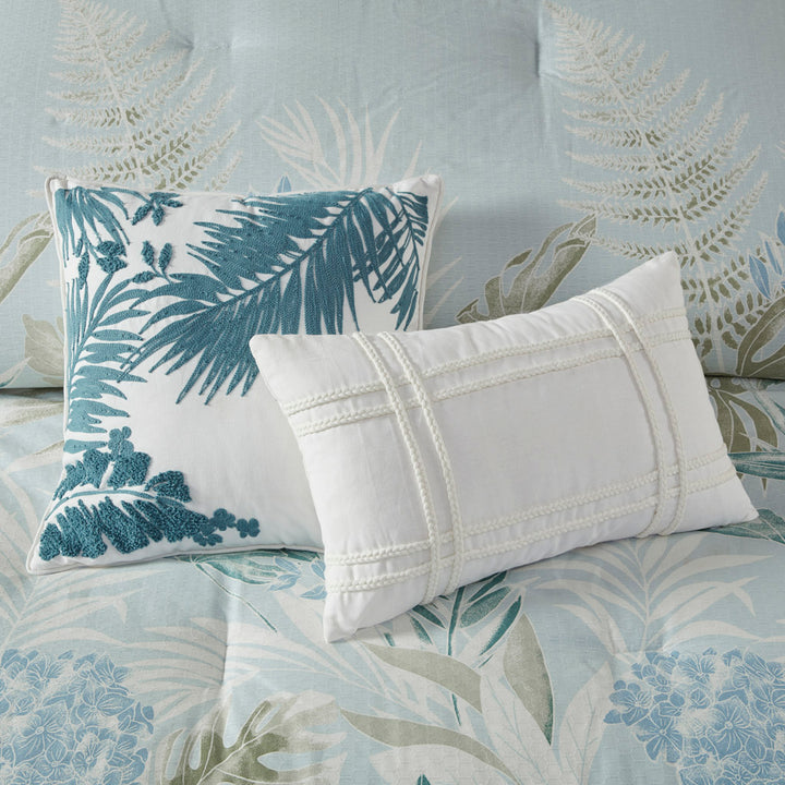Kiawah Island Blue 6 Piece Comforter Set Comforter Sets By JLA HOME/Olliix (E & E Co., Ltd)