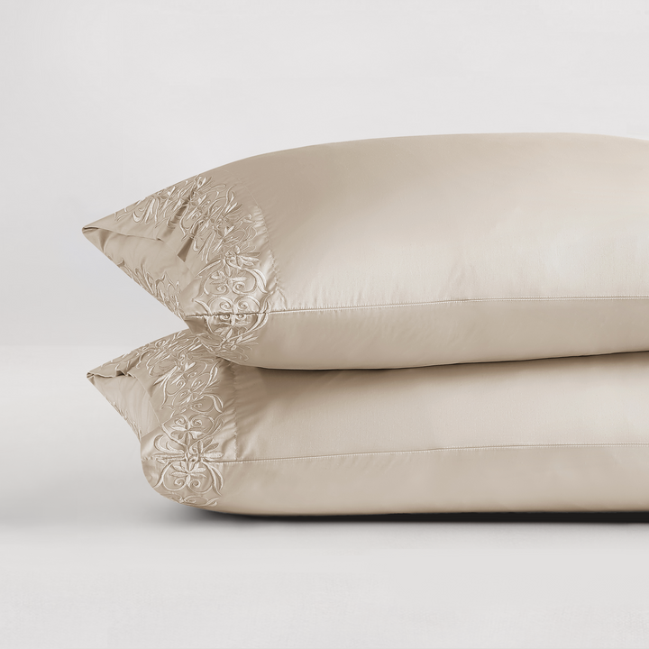 Ariane Pillowcase Set | 100% Certified Giza Egyptian Cotton Pillowcase By Pure Parima