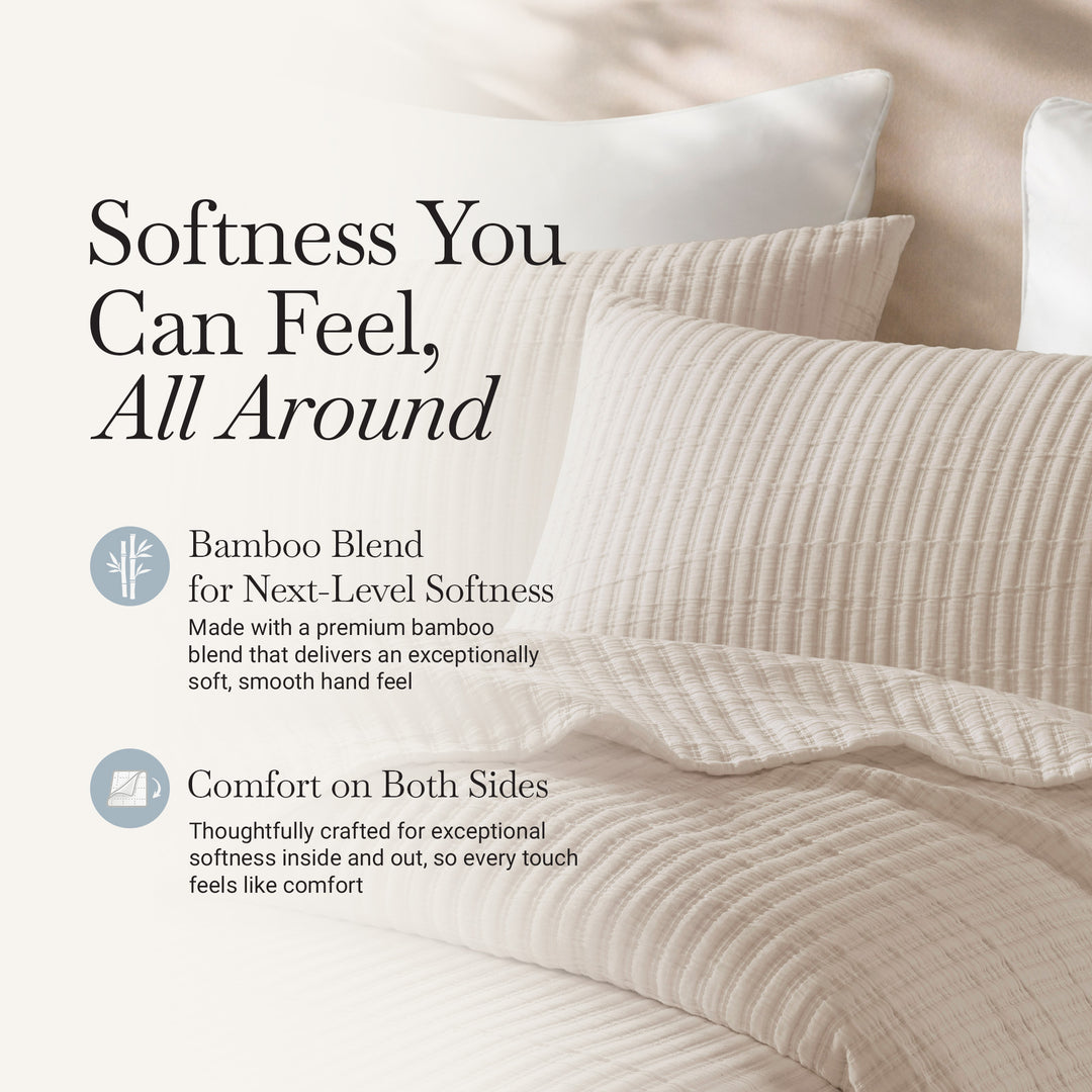 Hayden 3-Piece Cotton Blend Textured Knit Quilt Set