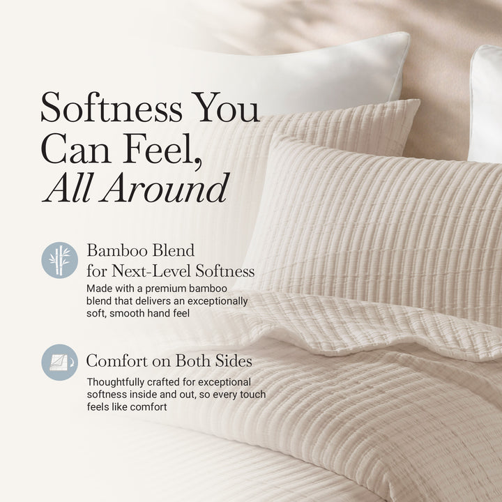 Hayden 3-Piece Cotton Blend Textured Knit Quilt Set