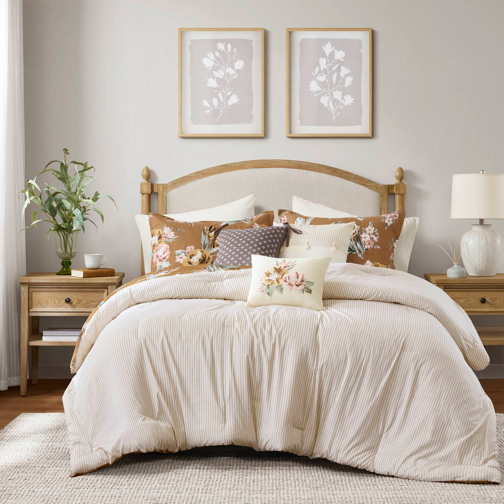 Salara Terracotta 7 Piece Comforter Set Comforter Sets By JLA HOME/Olliix (E & E Co., Ltd)