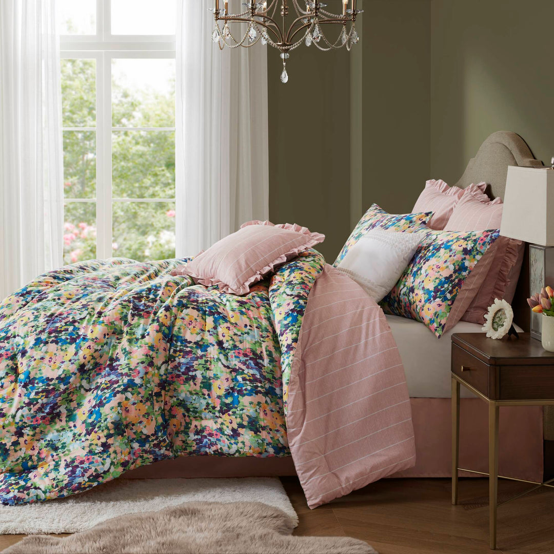 Ophelia Multi 8 Piece Comforter Set Comforter Sets By JLA HOME/Olliix (E & E Co., Ltd)