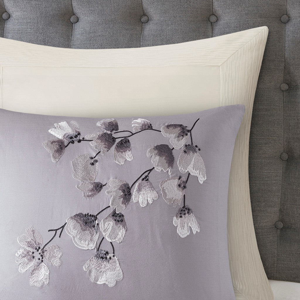 Sakura Blossom Lilac 3 Piece Comforter Set Comforter Sets By JLA HOME/Olliix (E & E Co., Ltd)