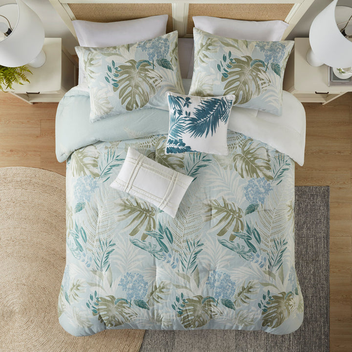 Kiawah Island Blue 6 Piece Comforter Set Comforter Sets By JLA HOME/Olliix (E & E Co., Ltd)