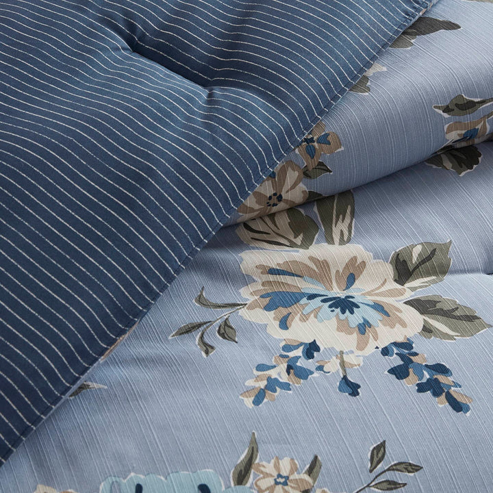 Salara Blue 7 Piece Comforter Set Comforter Sets By JLA HOME/Olliix (E & E Co., Ltd)