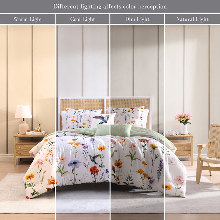 Bebejan Fresh Cut Flowers 5 Piece Reversible Comforter Set Comforter Sets By Bebejan®