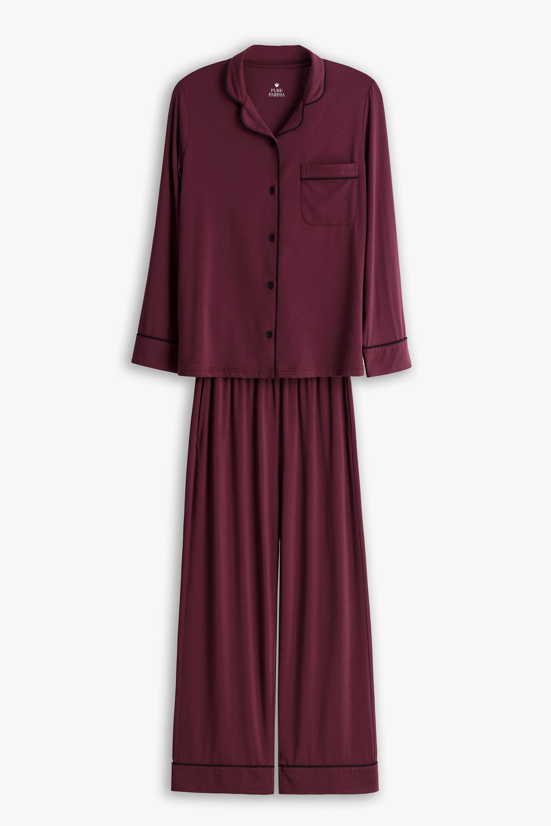 Soft-Knit Long Sleeve Pajama Set Pajama By Pure Parima