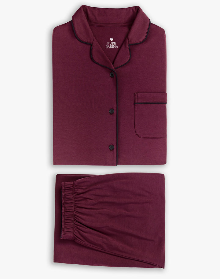 Soft-Knit Long Sleeve Pajama Set Pajama By Pure Parima