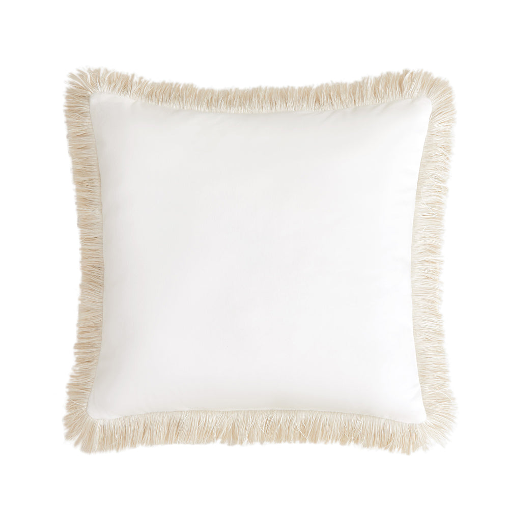 Paloma Ivory Square Decorative Throw Pillow 18" x 18" Throw Pillows By Waterford