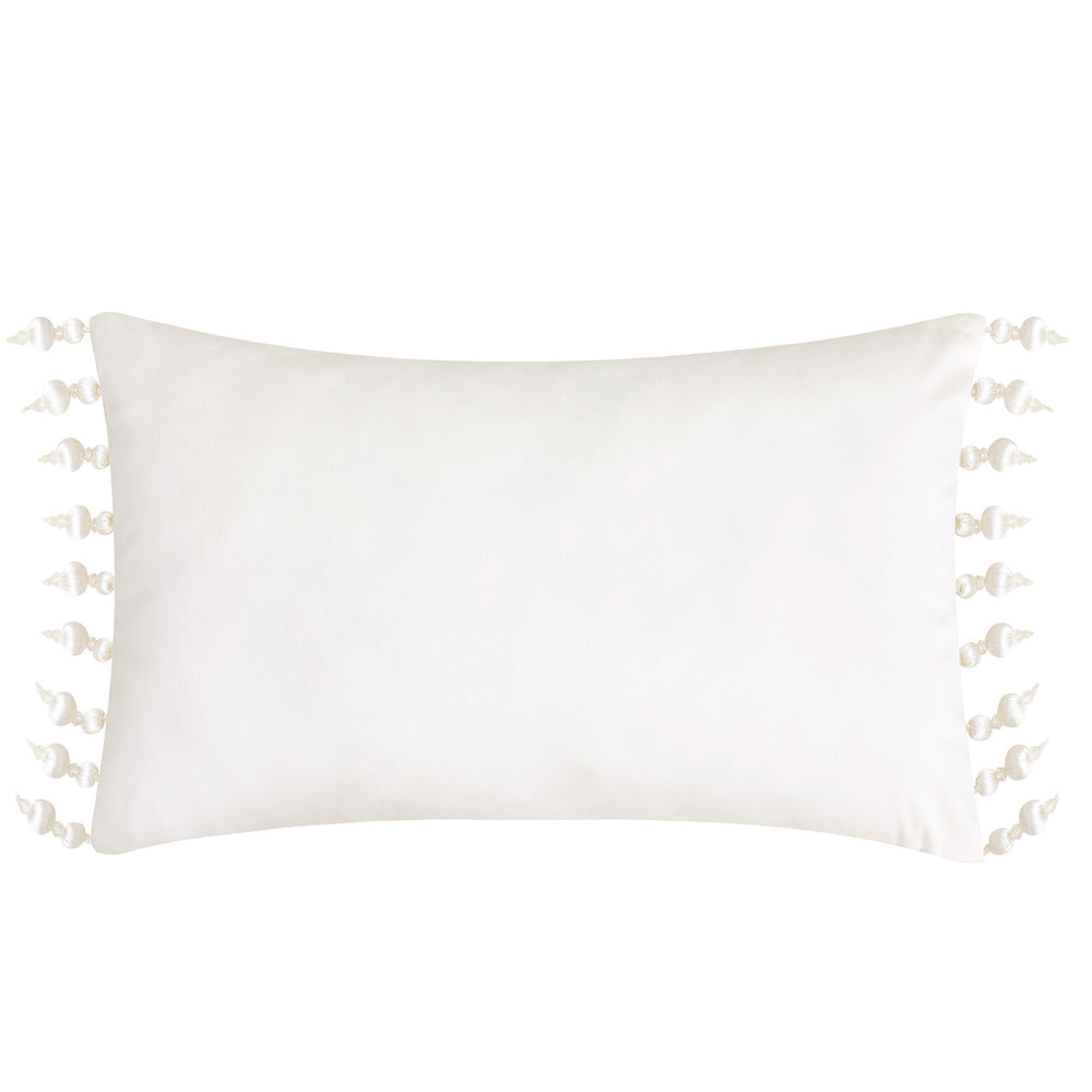 Paloma Ivory Oblong Decorative Throw Pillow 22" x 11" Throw Pillows By Waterford