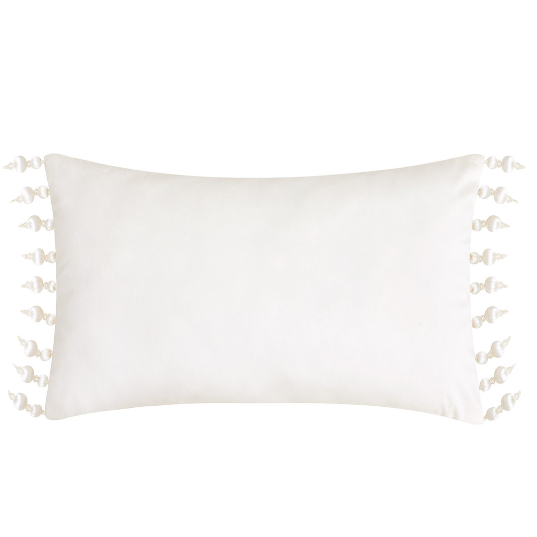 Paloma Ivory Oblong Decorative Throw Pillow 22" x 11" Throw Pillows By Waterford