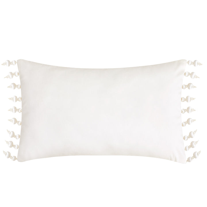 Paloma Ivory Oblong Decorative Throw Pillow 22" x 11" Throw Pillows By Waterford