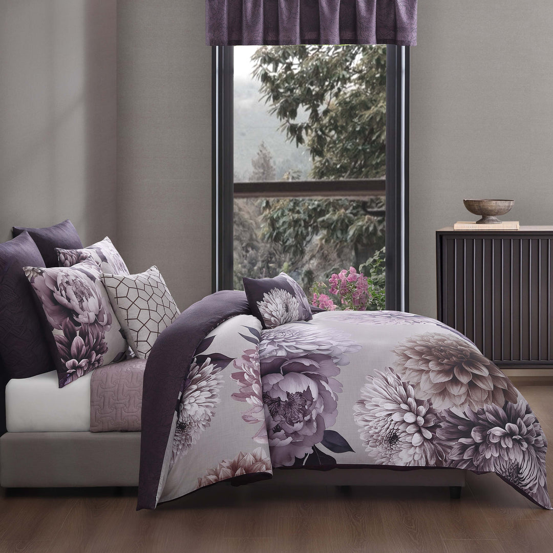 Bebejan Plum Petal 3 Piece Reversible Comforter Set Comforter Sets By Linen Chest