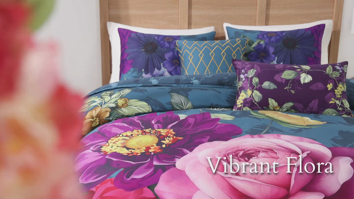 Bebejan Vibrant Flora 5 Piece Reversible Comforter Set Comforter Sets By Bebejan®