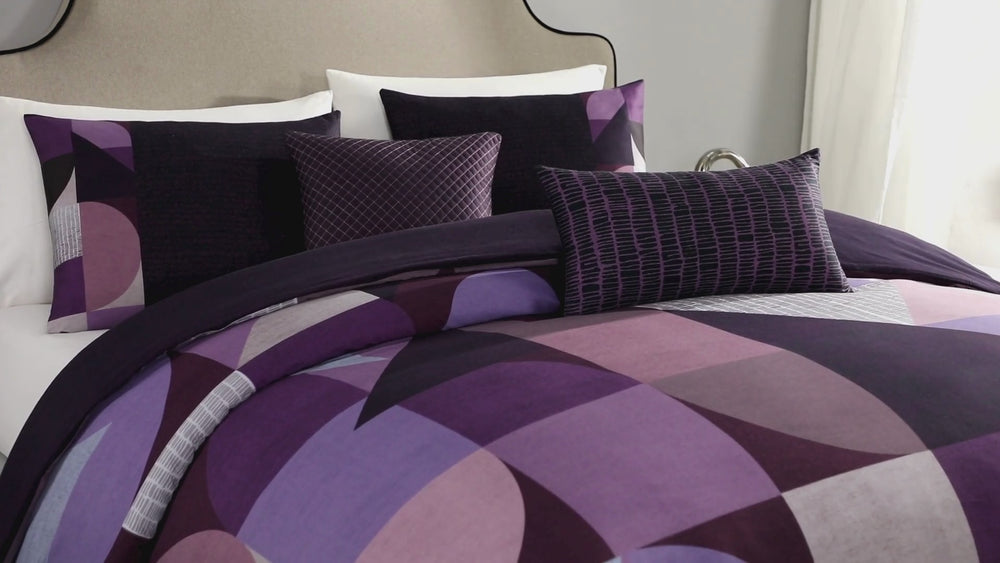 Bebejan Orchid Matrix 5 Piece Reversible Comforter Set Comforter Sets By Bebejan®