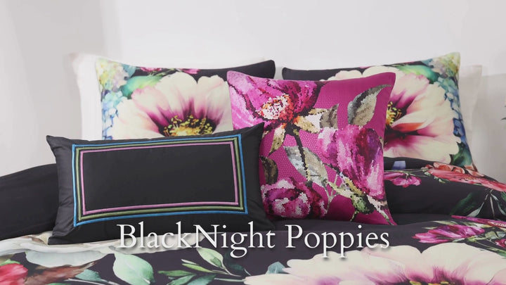Bebejan Black Night Poppies 5 Piece Reversible Comforter Set Comforter Sets By Bebejan®